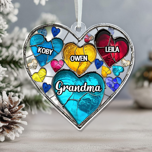 Personalized Custom Name Grandma And Kids Acrylic Ornament TH10 896075