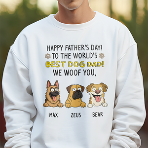 To The World Best Dog Dad Bright Shirt Personalized Gift For Father's Day HO82 893708