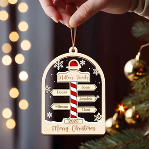 Custom Family Name Xmas Wood And Acrylic Ornament CH07 896936