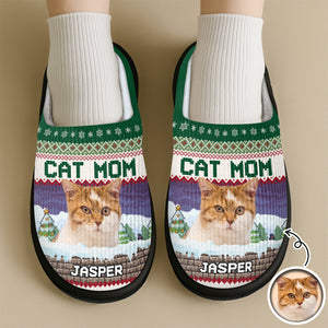 Custom Photo Dog Personalized Slippers Christmas Gift For Dog Lover CH07 896400