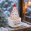 Personalized Name Couple Mini Ceramic Pot with Glass Christmas Tree HO82 903520
