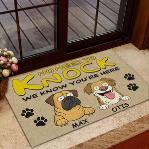 Custom Dog Photo No Need To Knock Personalized Doormat For Dog Lovers LM32 893357