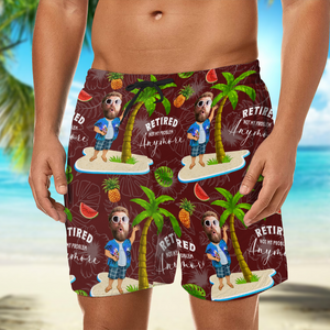 Custom Face All Over Print Beach Short Personalized Retirement Gift for Dad LM32 893499