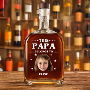 This Papa Is Powered By Love - Family Personalized Custom Whiskey Bottle - Father's Day, Gift For Dad, Grandpa HO82 894076