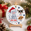 Custom Photo Merry Woofmas To The World Dog Ceramic Ornament HO82 903504