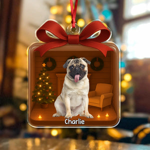 Custom Dog Photo Paws Is A Gift 3D Effect Acrylic Ornament Christmas Gift LM32 895925