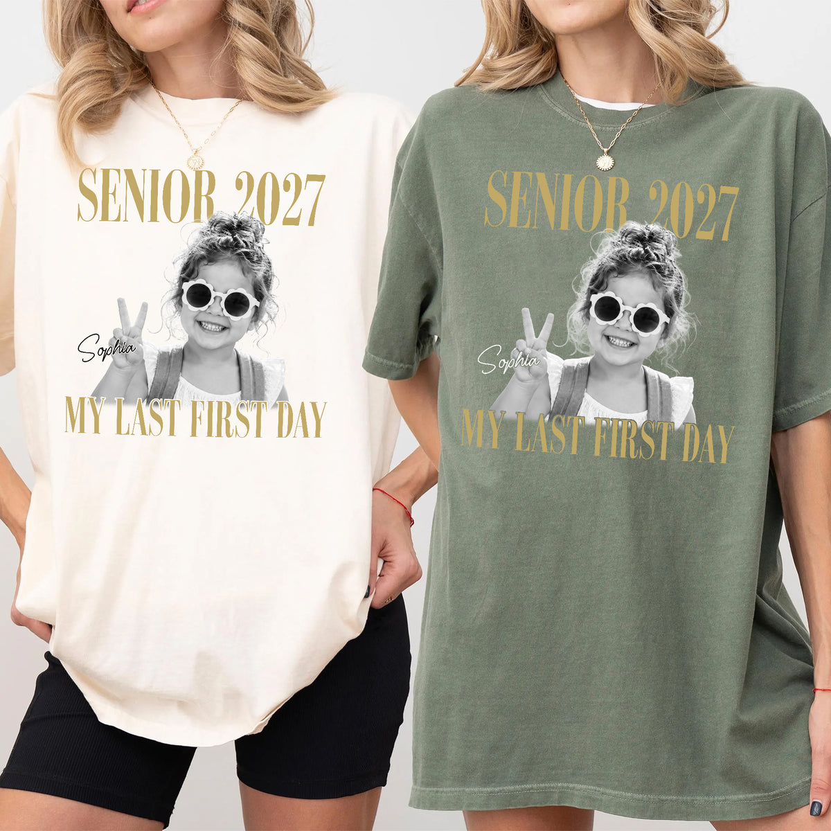 Custom Photo Senior 2027 My Last First Day Comfort Shirt - Personalized Back to School Gift HA75 922058