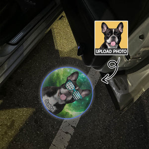 Custom Proud Patriotic Dog Photo Car Door Projector Light HO82 894358
