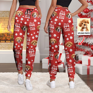 Custom Photo Best Dog Dad Dog Mom Paw Paw - Personalized Sweatpants Gift For Pet Lovers HO82 894380