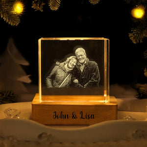 Custom Couple Photo Engraved Crystal Photo With Light HA75 898204