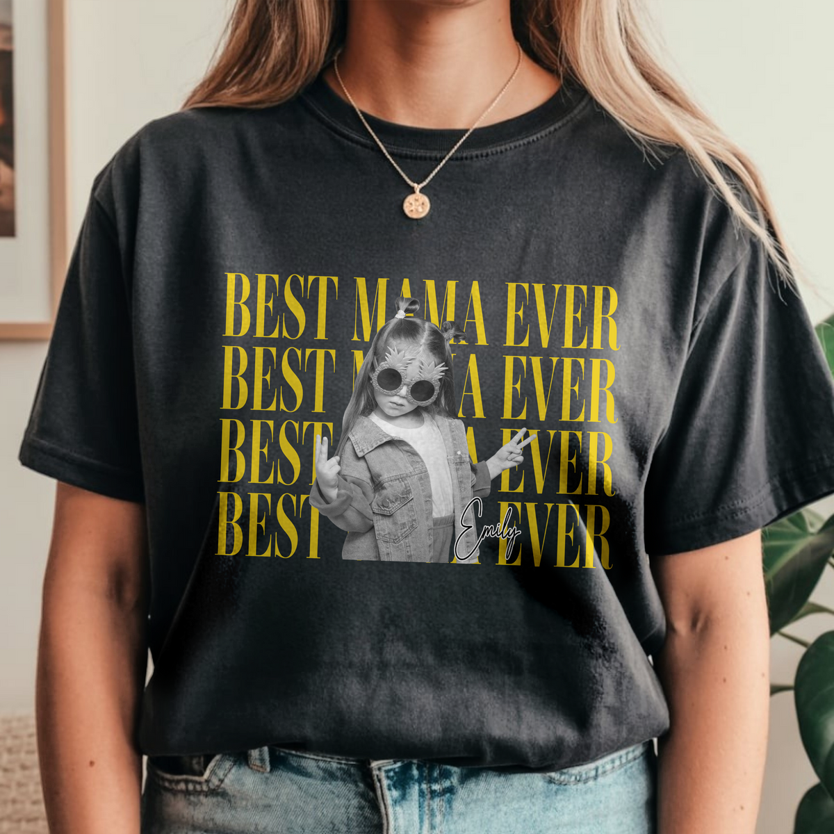 Personalized Vintage Photo Best Mom Ever, Best Mom Ever Comfort Shirt HA75 921272