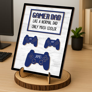 Gamer Dad 2-Layered Wooden Plaque With Stand TH10 892991