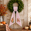Personalized Autumn Pumpkin Monogram Embroidered Wreath Sash TH10 171043