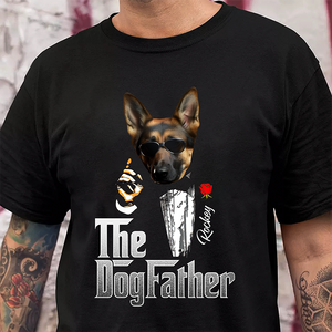 Custom Photo The Dogfather Gentlemen Shirt Personalized Gift For Dog Dad HO82 893862