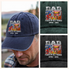 Personalized Dad Fixer Of All Things Washed Denim Baseball Cap TH10 170175