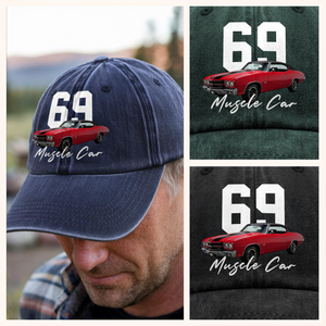 Upload Car Photo And Number Washed Denim Cap TH10 896975