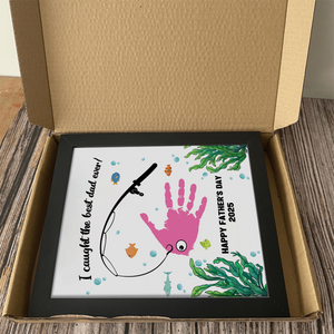 I Caught The Best Dad Ever Personalized Picture Frame Father's Day Gift HA75 892346