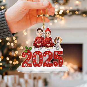 Personalized You, Me & The Dog Christmas Acrylic Ornament Christmas Gift HA75 897974