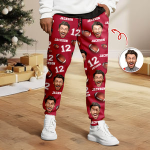 Custom Photo, Name And Number Sweatpants Christmas Gift For Football Lovers CH07 899482