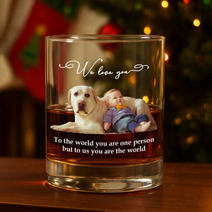 Custom Photo To Us You Are The World - Personalized Whiskey Glass TH10 894295