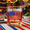 USA 250 Strong Flag American States Patriotic Whiskey Glass LM32 895337