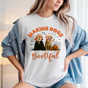 Custom Photo Making Dogs Bootiful Halloween Ghost Dog Shirt HA75 897632