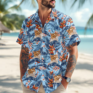 Custom Cat Photo In The Air Hawaii Shirt Gift For Cat Lovers HO82 893836