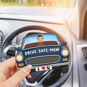 Custom Kids Photo Drive Safe Daddy Car Visor Clip Personalized Father's Day Gift CH07 895942