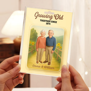 Custom Photo Growing Old Together Couple Acrylic Block Plaque, Unique Keepsake HO82 894212
