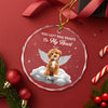 Custom Dog Photo You Let Paw Prints on My Heart Personalized Pet Memorial Glass Ornament CH07 180478