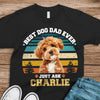 Custom Photo Best Dog Dad Ever Custom Dog Face Photo Retro Shirt CH07 896024
