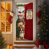 Custom Photo Santa Dog No Need To Knock Christmas Decoration Door Cover LM32 895673