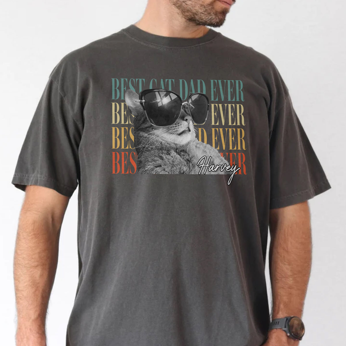 Personalized Vintage Photo Best Dog Cat Dad Ever Retro Comfort Shirt HO82 902494