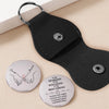Personalized Photo Pocket Hug Keychain for Husband, Soulmate Gift, Custom Metal Keepsake with Leather Holder 100114