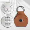 Personalized Photo Pocket Hug Keychain for Husband, Soulmate Gift, Custom Metal Keepsake with Leather Holder 100114