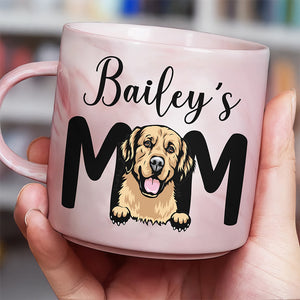 Custom Photo Dog Mom Personalized Marble Mug CH07 895524