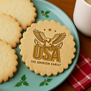 Personalized Family Name Faith, Family & Freedom America 250 Years Cookie Stamp HA75 898450