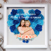 Custom Photo Mother And Daughter Forever Linked Together Personalized Flower Shadow Box Mother's Day Gift CH07 895470