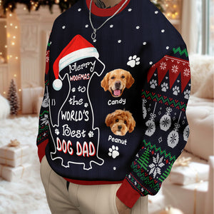 Custom Photo Merry Woofmas To The World Dog Ugly Sweater CH07 899464