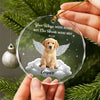 Custom Dog Photo You Let Paw Prints on My Heart Personalized Pet Memorial Glass Ornament CH07 180478