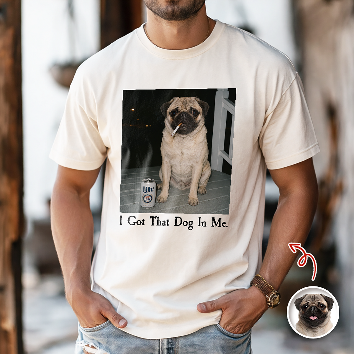Custom Dog Photo I Got That Dog In Me Comfort Shirt Funny Dog Lovers Gift CH07 180000