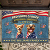 Custom 3D America Dog Red White Woof Doormat – Patriotic 250 Years of Freedom LM32 899221