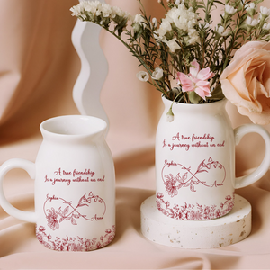 Personalized Gift True Friendship Without An End Toile De Jouy Vase LM32 893969