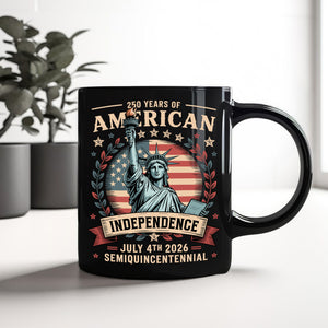250 Year Of American Independence Black Mug LM32 895295
