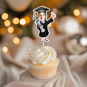 Funny Graduate Caricature Cupcake Toppers Personalized Gift HO82 893780