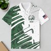 Custom Name Golf Pattern Polo Shirt Gift for Golf Lovers HA75 921130