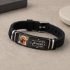 Custom Photo You Left Paw Print On My Heart Memorial Wristband Bracelet TH10 170589