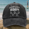 My Favorite People Call Me Papa Kid Stick Figures - Personalized Vintage Washed Denim Cap HO82 900418