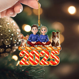 Personalized Candy Family Together Christmas Acrylic Ornament HA75 897978