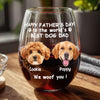 Custom Photo Woof Best Dog Mom Personalized Wine Glass Mother's Day Gifts HA75 892284